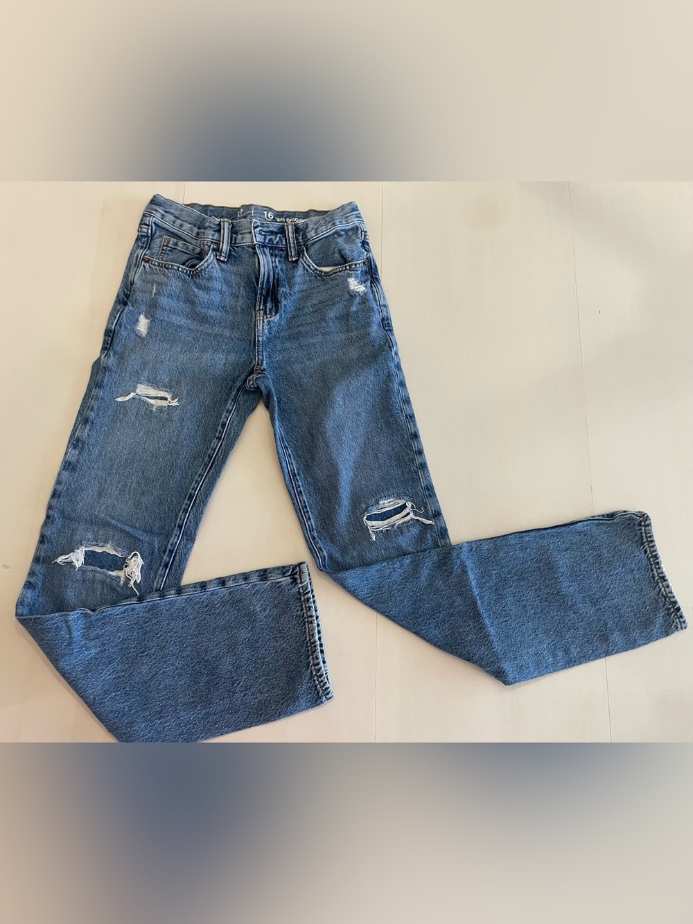 Gap jeans, 90s distressed, 16 slim